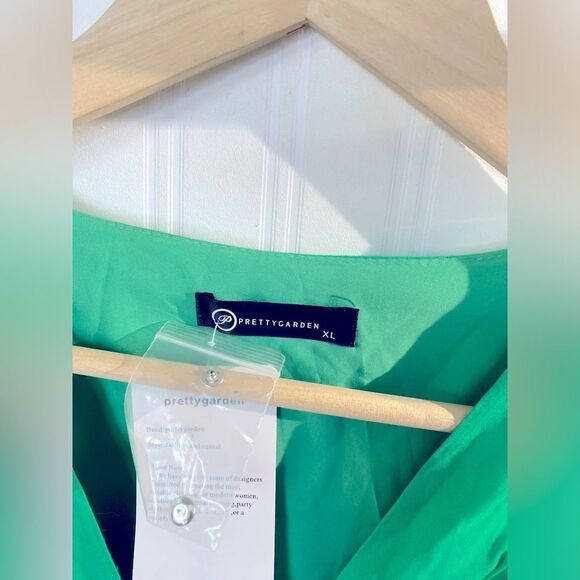 NWT PRETTYGARDEN Short Dresses Puffy Sleeve Wrap V Neck Ruffle Sz XL - Picture 4 of 6